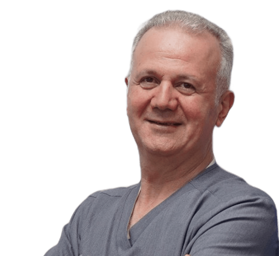 Dr. smiling in scrubs